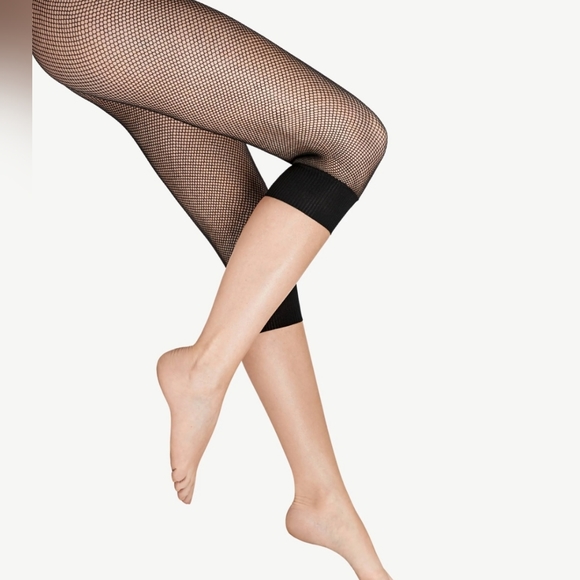 Wolford Accessories - Wolford Mono Fish Scale Capri Leggings Fishnet in Honey Black Size M